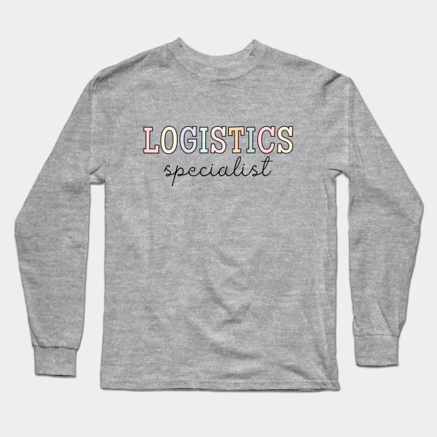 Logistics Specialist, Logistician Graduation Long Sleeve T-Shirt by WaBastian